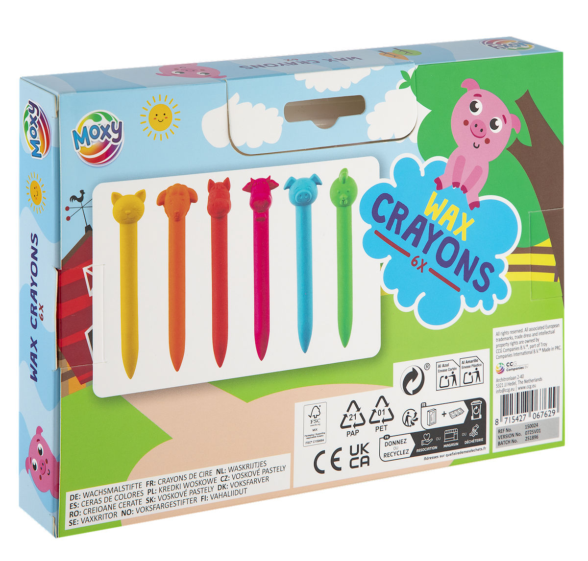 Moxy Waskrijtjes assorti 6 stuks