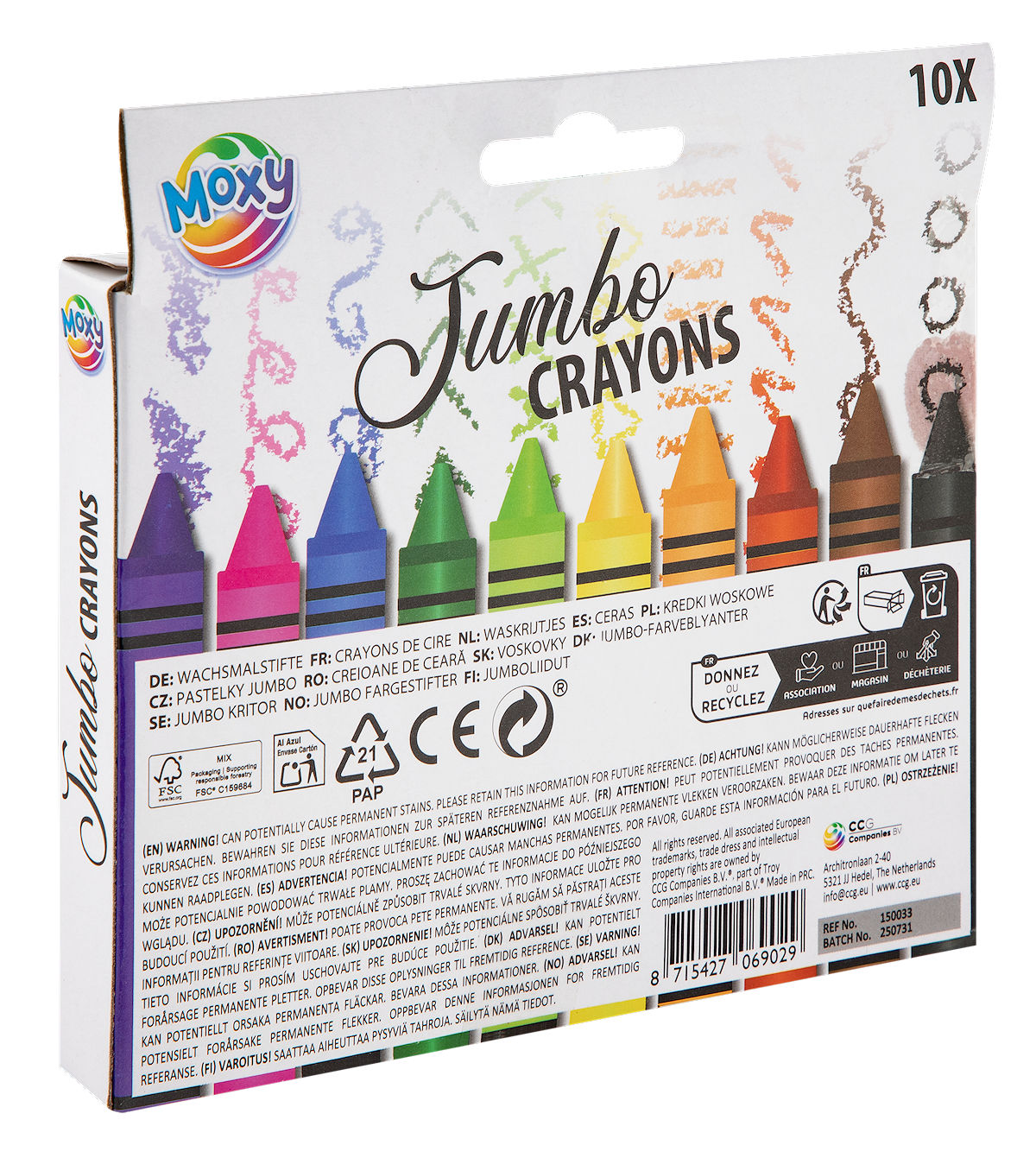 Moxy jumbo waskrijtjes 10 stuks