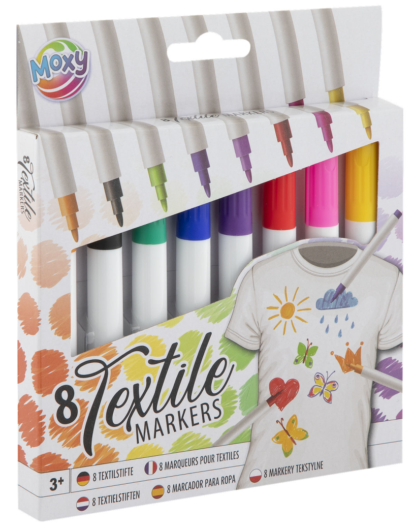 Moxy Textielstiften 8 stuks
