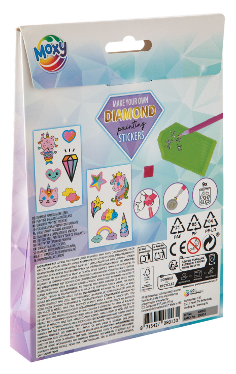 Moxy Diamond painting stickers assorti 12 stuks