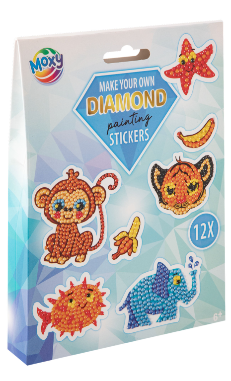 Moxy Diamond painting stickers assorti 12 stuks