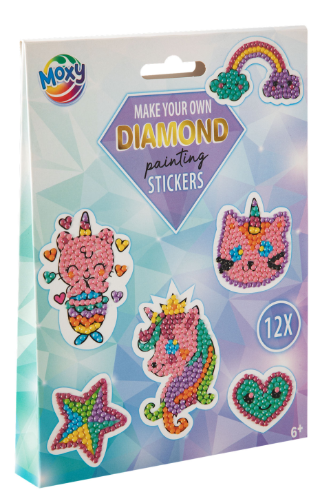 Moxy Diamond painting stickers assorti 12 stuks