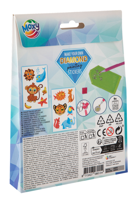 Moxy Diamond painting stickers assorti 12 stuks