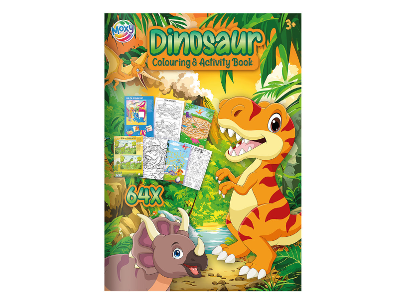 Moxy Kleur en activiteitenboek dinosaur A4 - 64 vellen