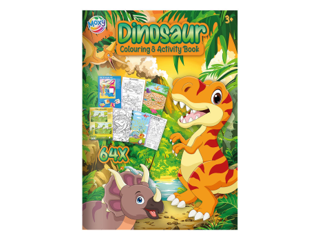 Moxy Kleur en activiteitenboek dinosaur A4 - 64 vellen