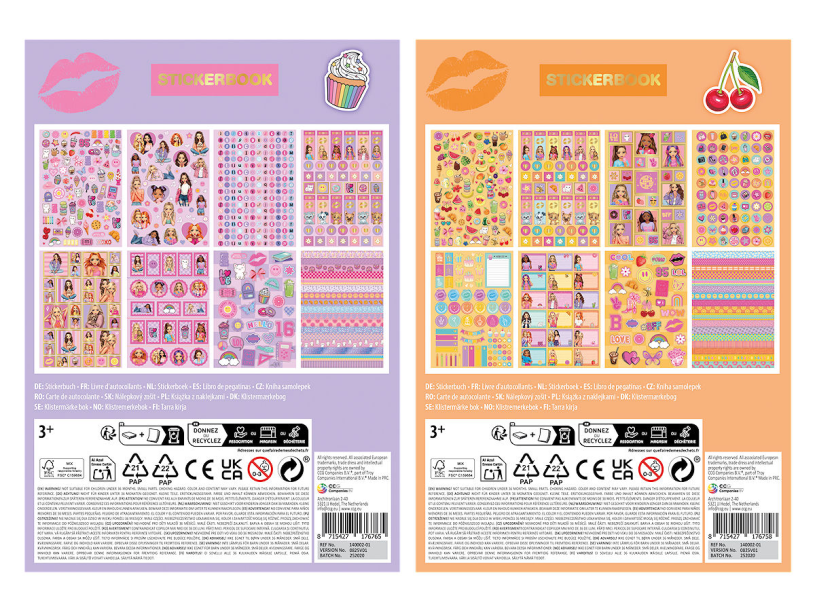 Besties Foliestickerboek assorti A5 - 8 vellen