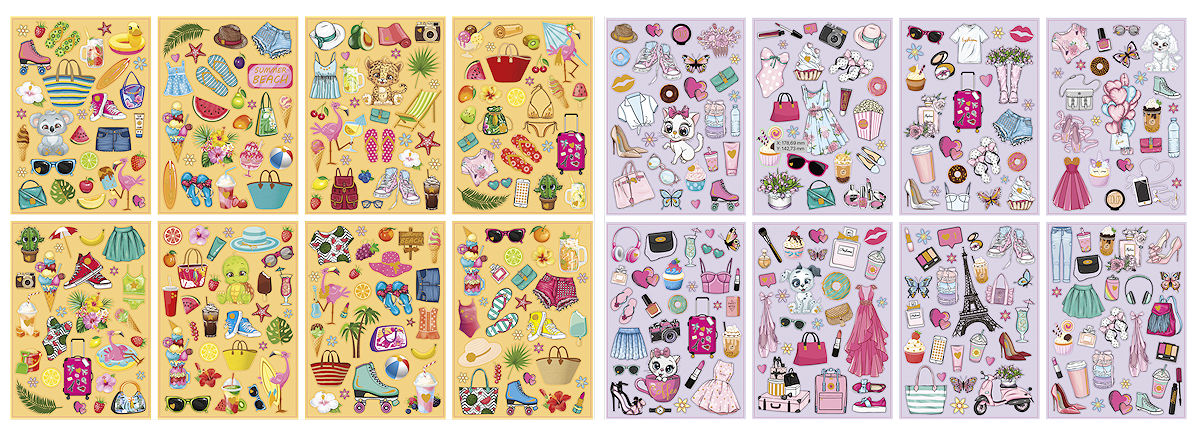 Besties Foliestickerboek assorti A5 - 8 vellen