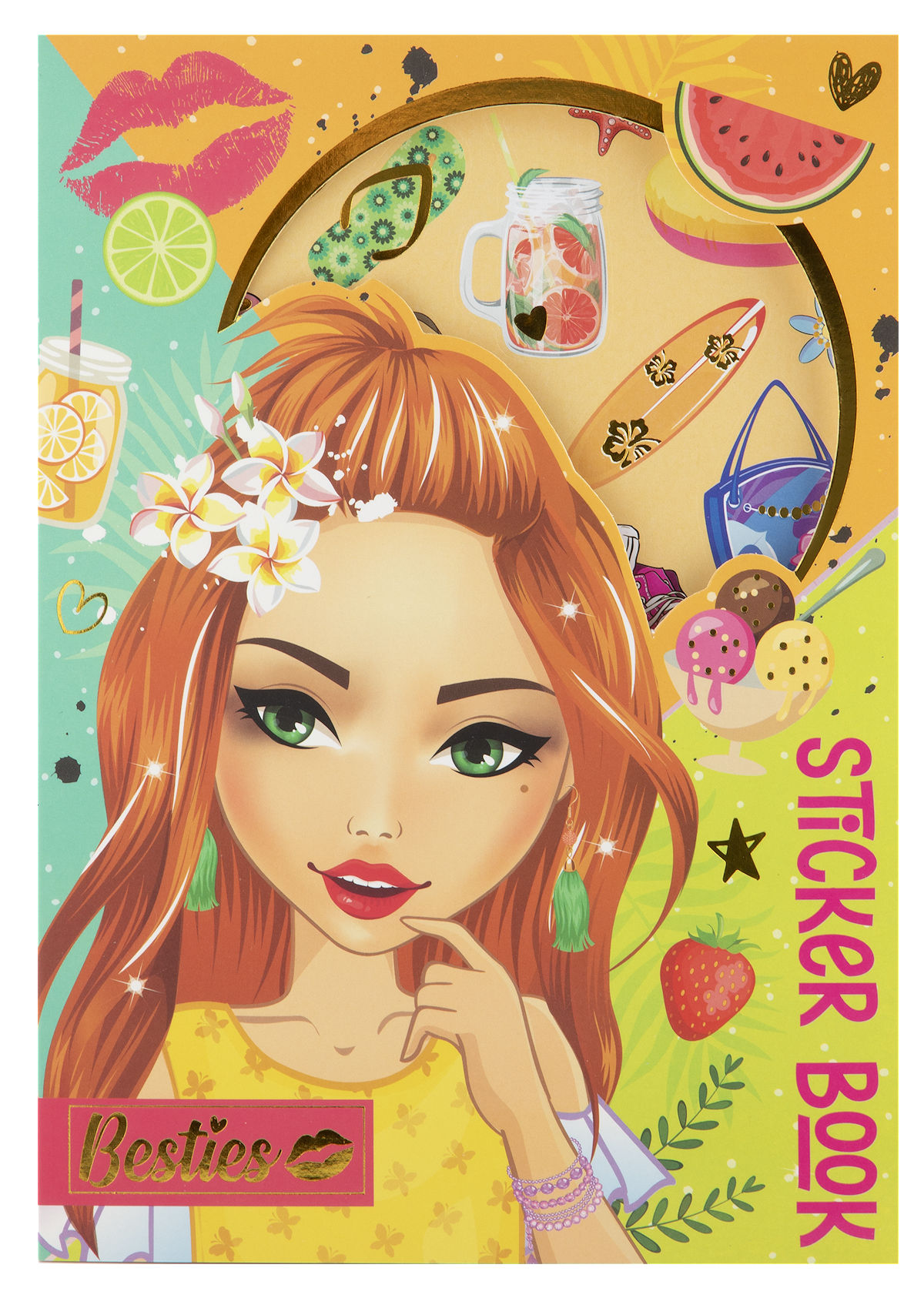 Besties Foliestickerboek assorti A5 - 8 vellen