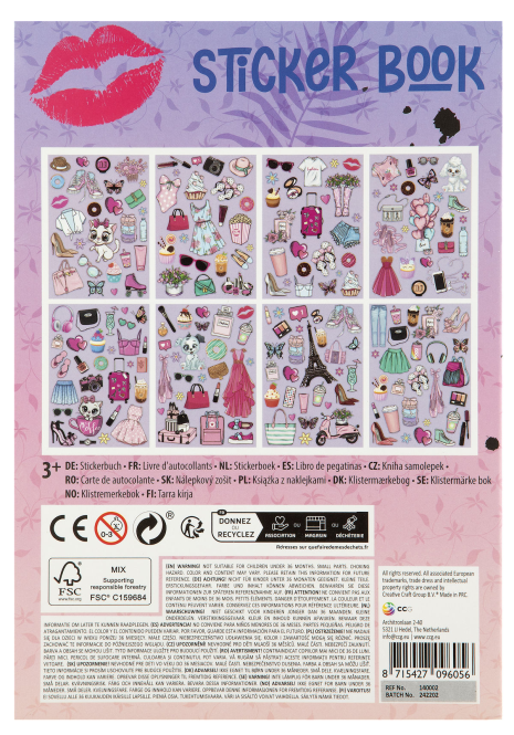 Besties Foliestickerboek assorti A5 - 8 vellen