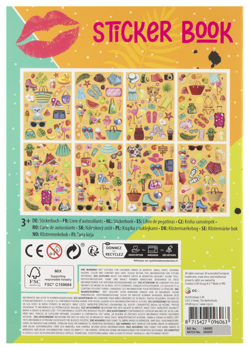 Besties Foliestickerboek assorti A5 - 8 vellen