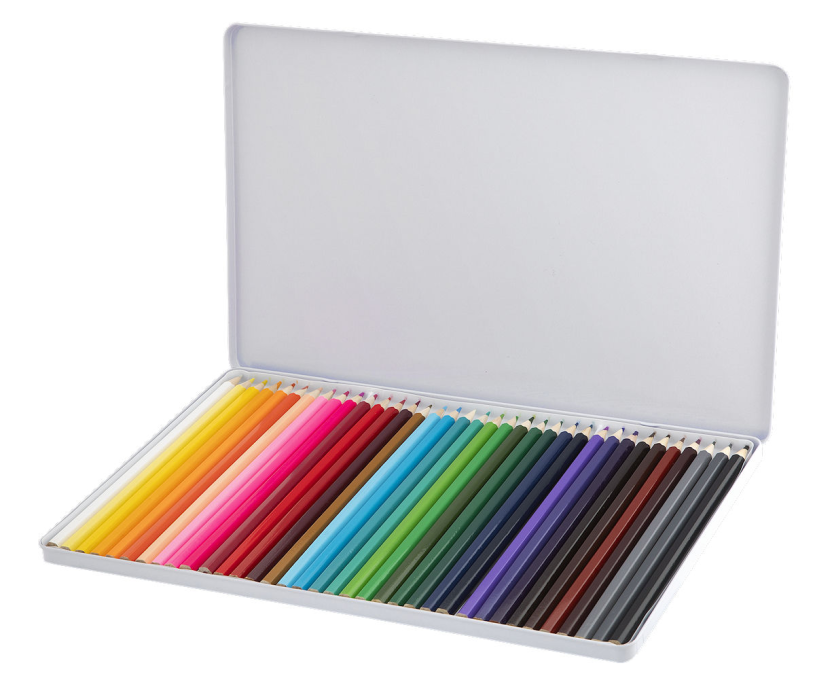 Moxy Kleurpotloden in blik 36 stuks