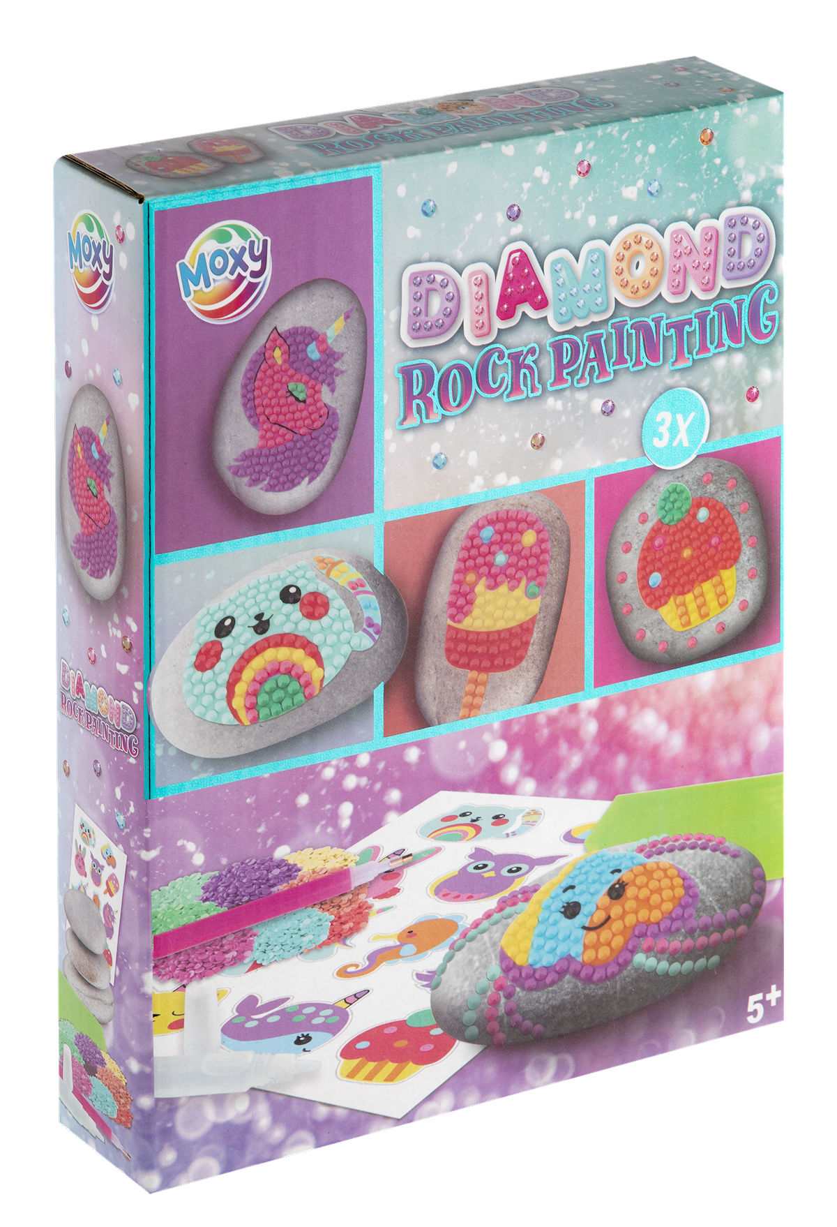 Moxy Diamond rock painting set