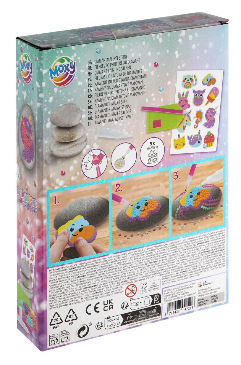 Moxy Diamond rock painting set