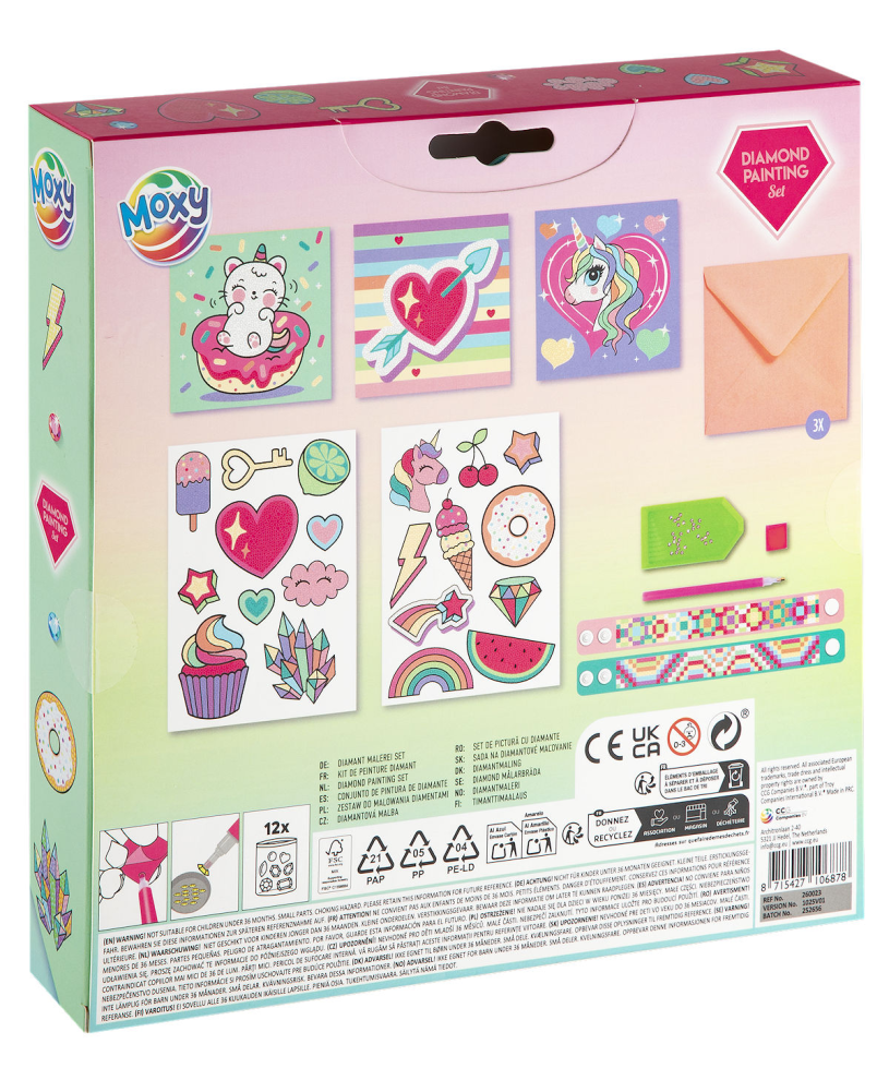 Moxy Diamond painting set, 28st, 2 armbanden