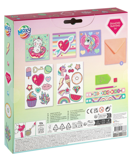Moxy Diamond painting set, 28st, 2 armbanden