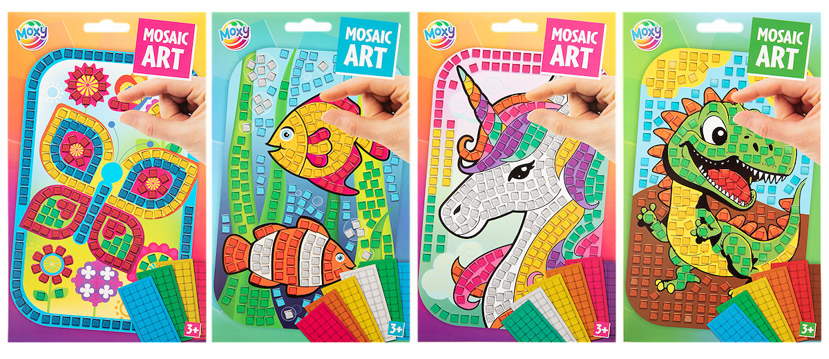 Moxy Mozaïek kunst A5 metallic foam assorti