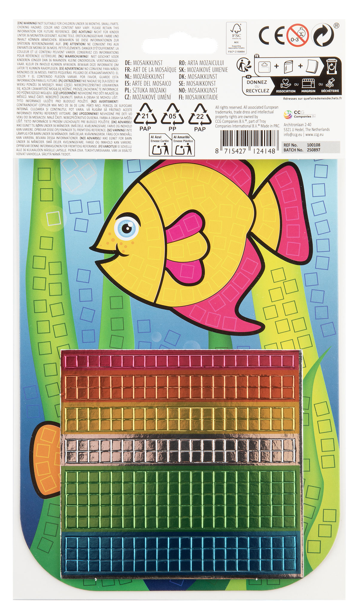 Moxy Mozaïek kunst A5 metallic foam assorti