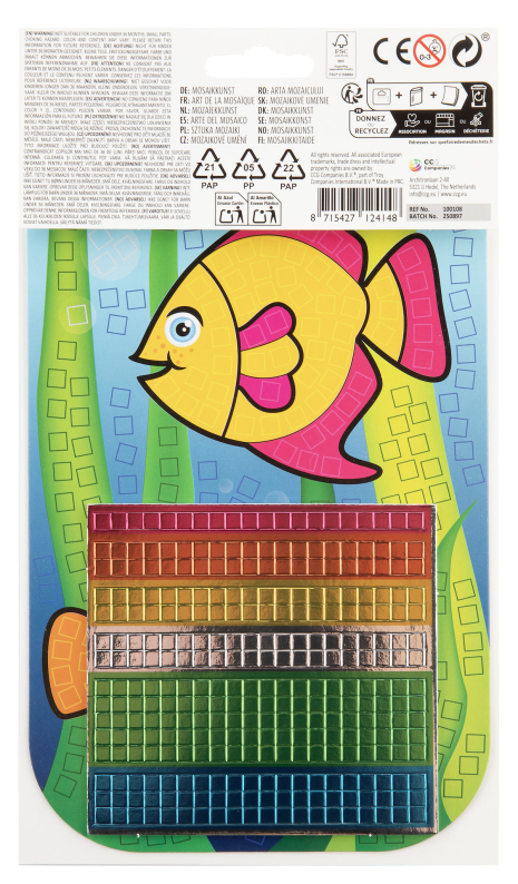 Moxy Mozaïek kunst A5 metallic foam assorti