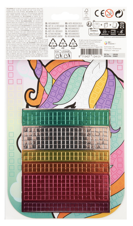 Moxy Mozaïek kunst A5 metallic foam assorti