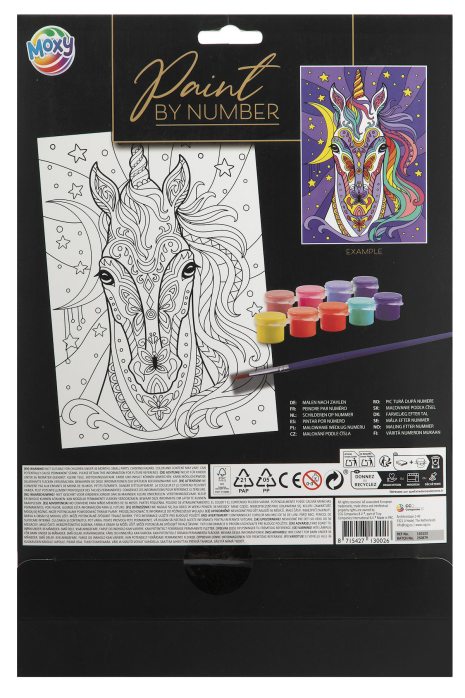 Moxy Schilderen op nummer A4 4 assorti