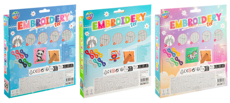 Moxy Borduurset in lijstje 15x15cm assorti