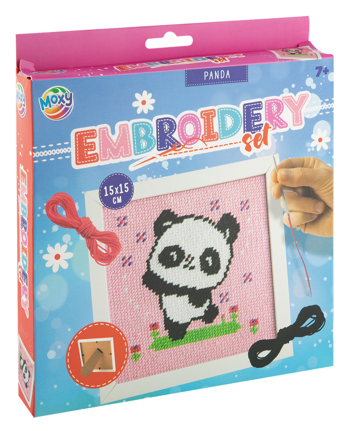 Moxy Borduurset in lijstje 15x15cm assorti