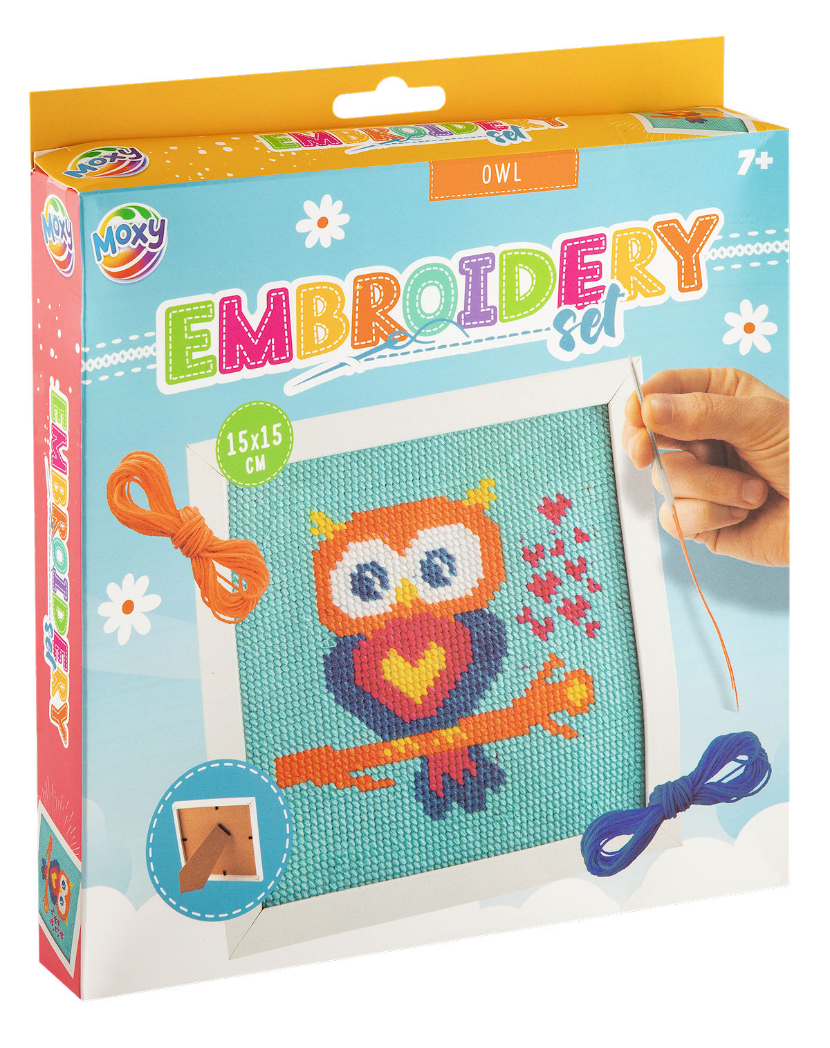 Moxy Borduurset in lijstje 15x15cm assorti