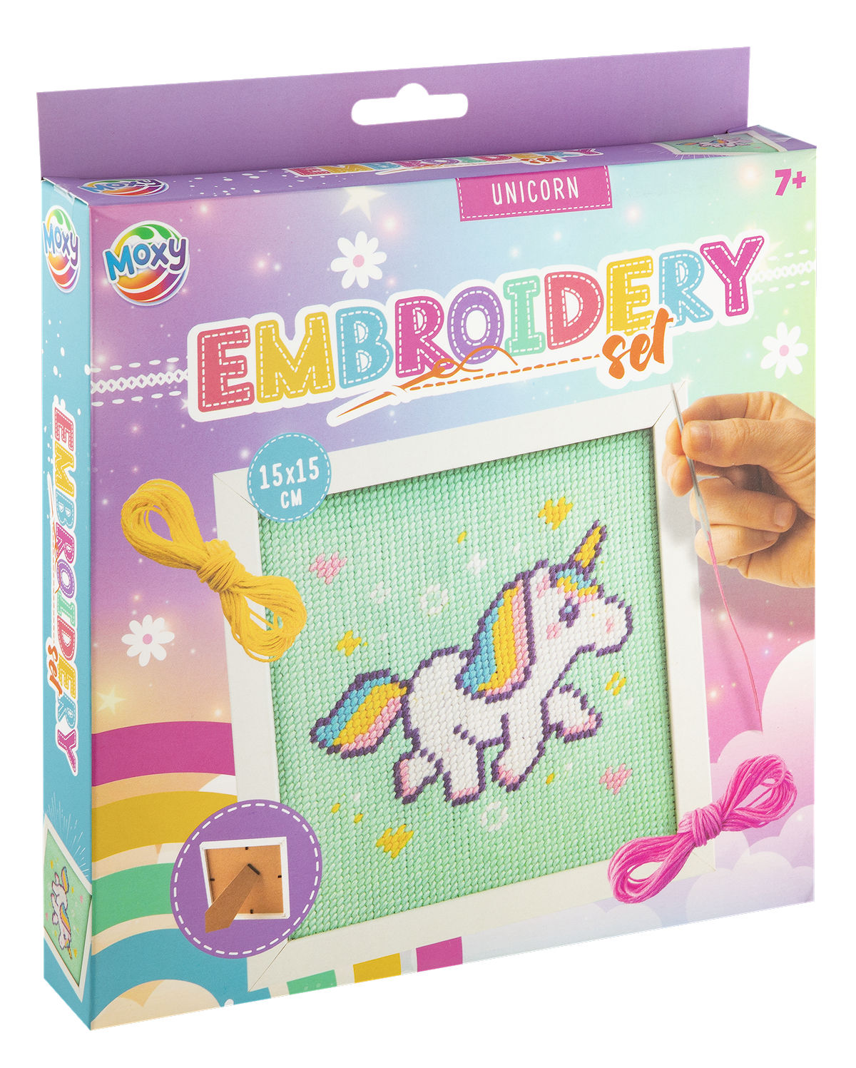 Moxy Borduurset in lijstje 15x15cm assorti