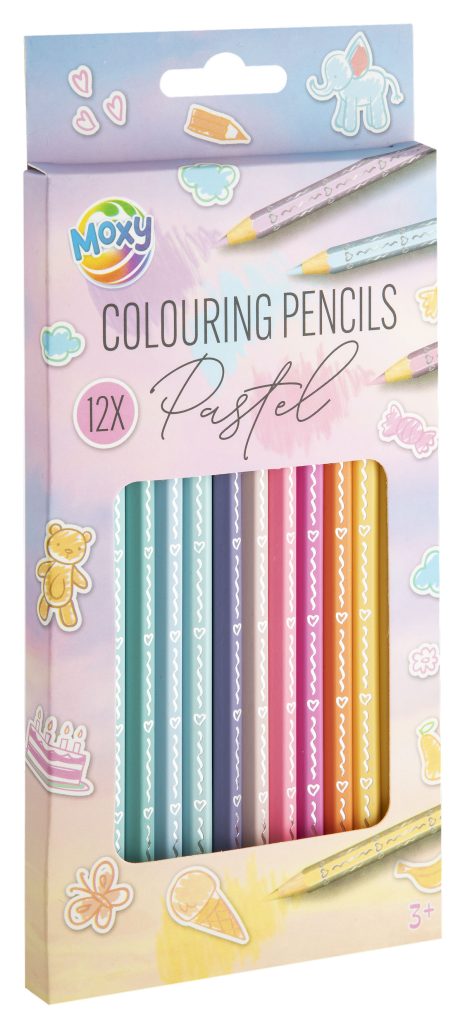 Moxy Pastel kleurpotlodenset 12 stuks