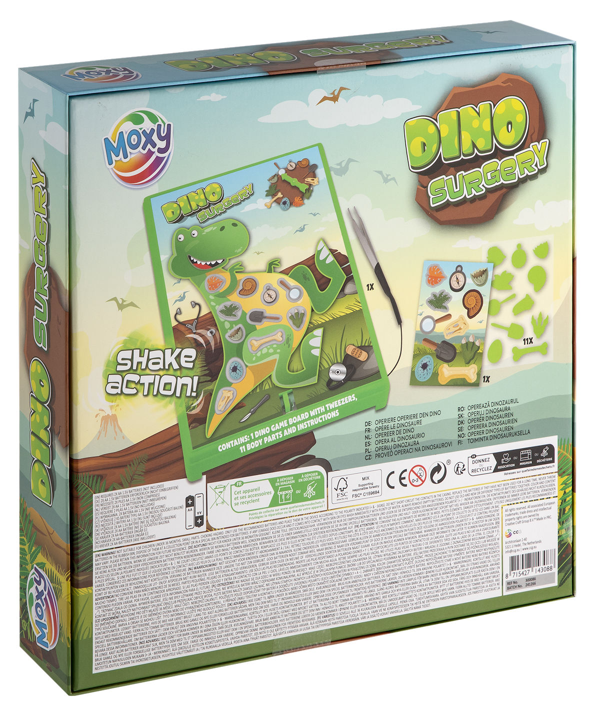 Moxy Dino operatie bordspel 24,5x17,5cm