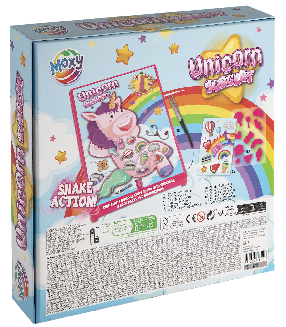 Moxy Unicorn operatie spel 24,5x17,5cm