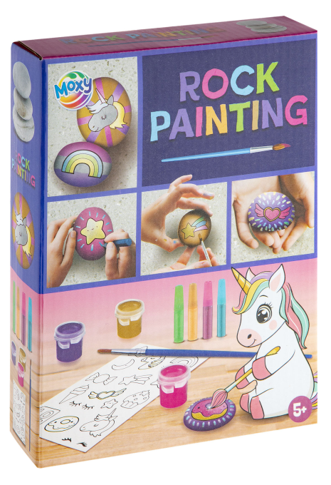 Moxy Unicorn rock painting set