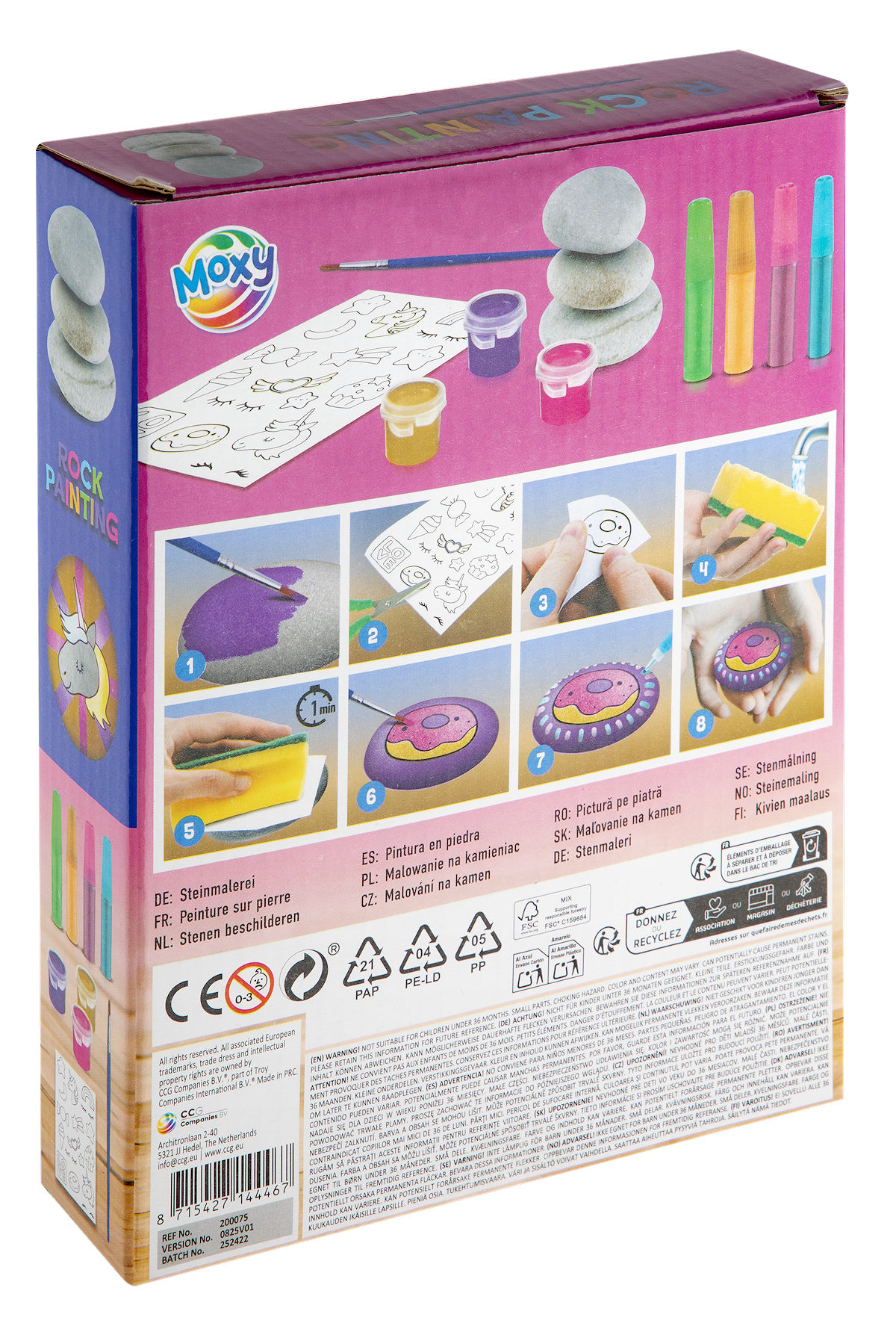Moxy Unicorn rock painting set