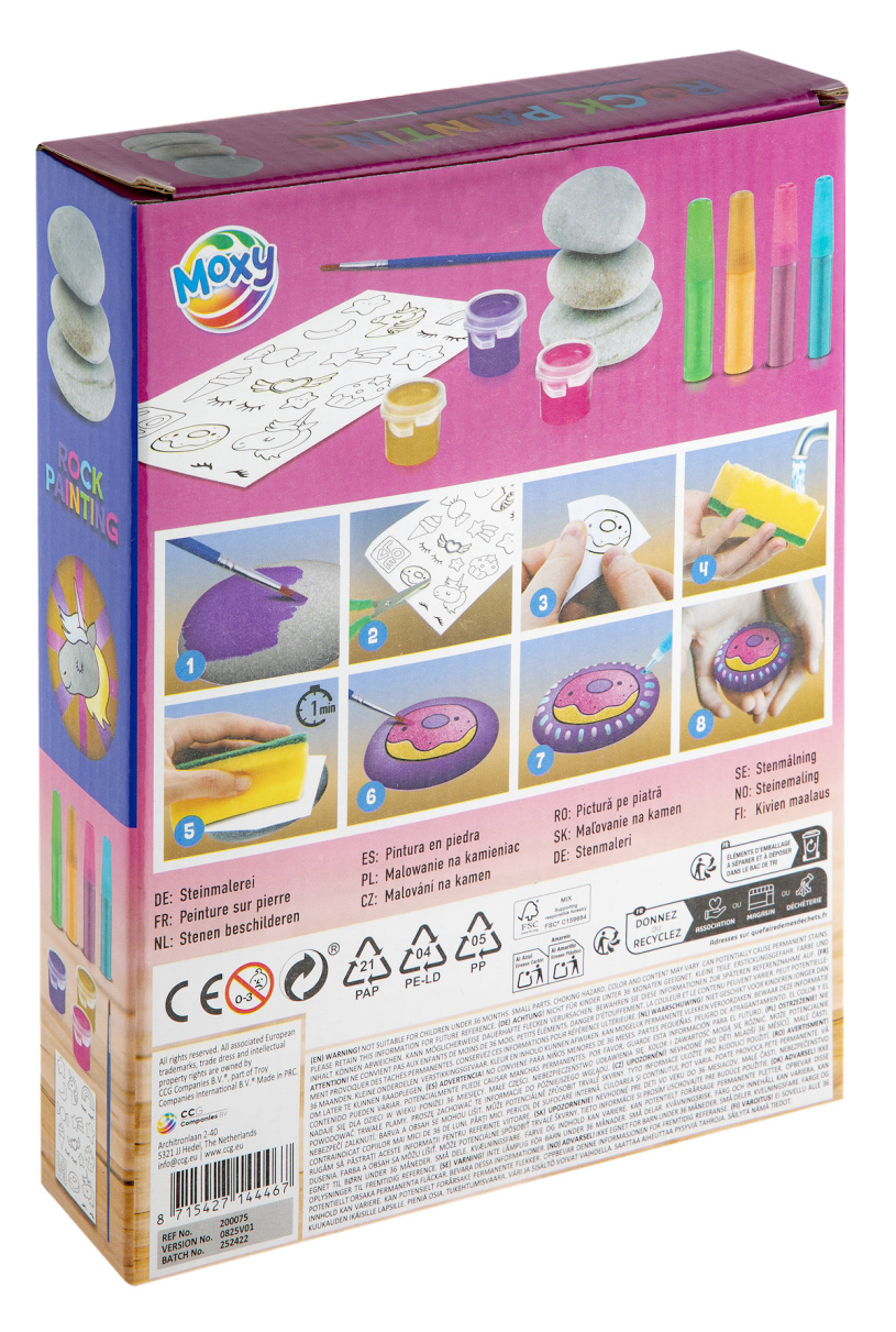 Moxy Unicorn rock painting set