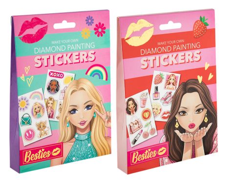 Besties Diamond painting stickers assorti
