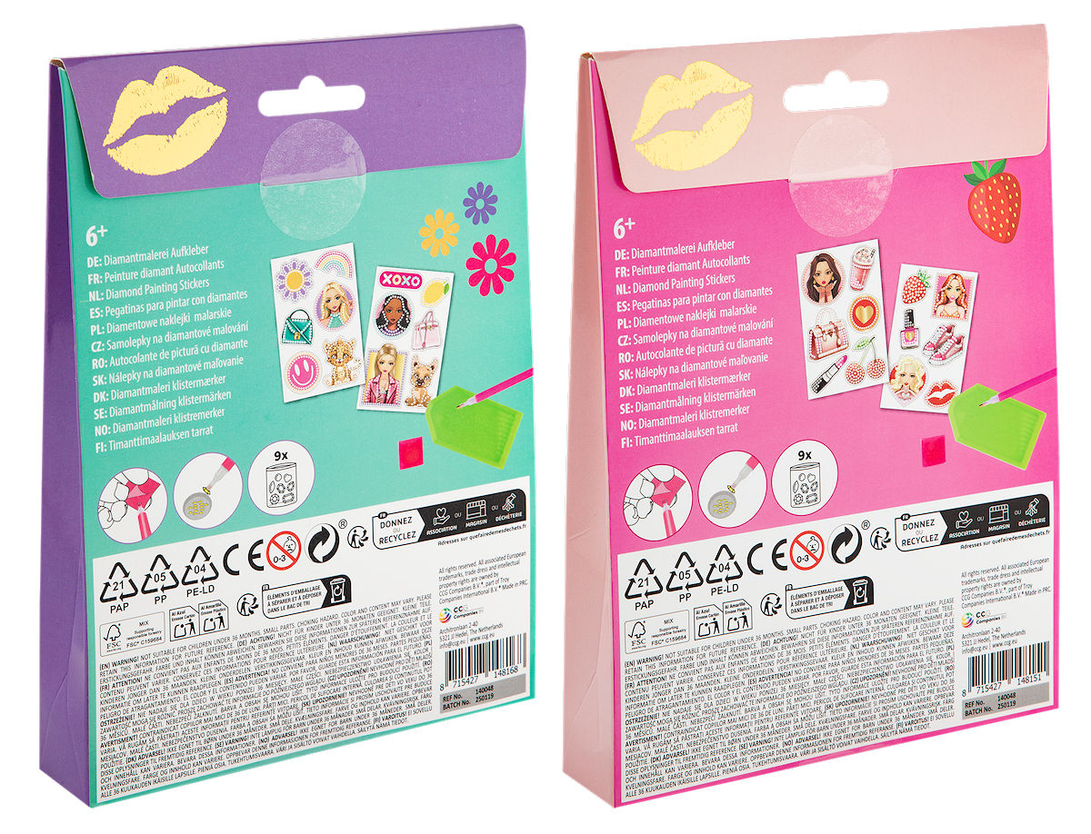 Besties Diamond painting stickers assorti