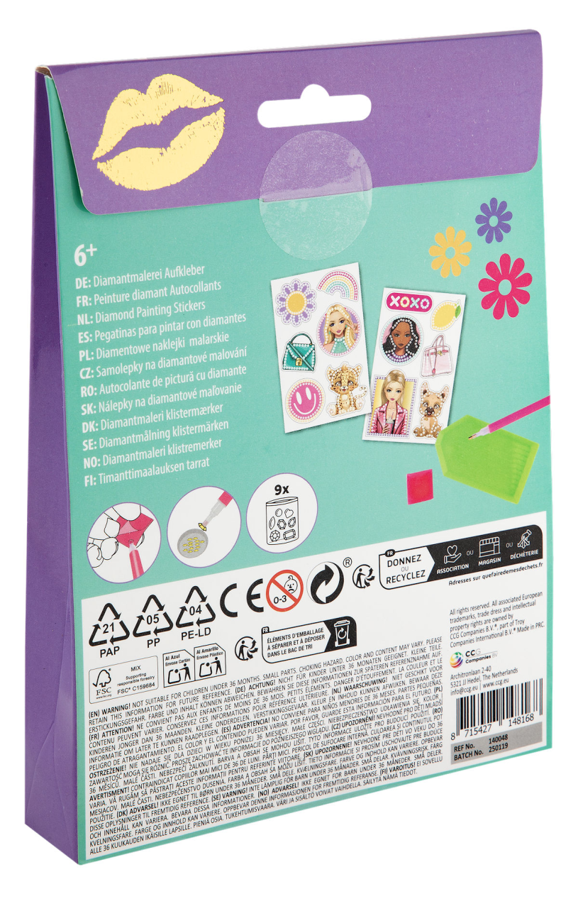 Besties Diamond painting stickers assorti