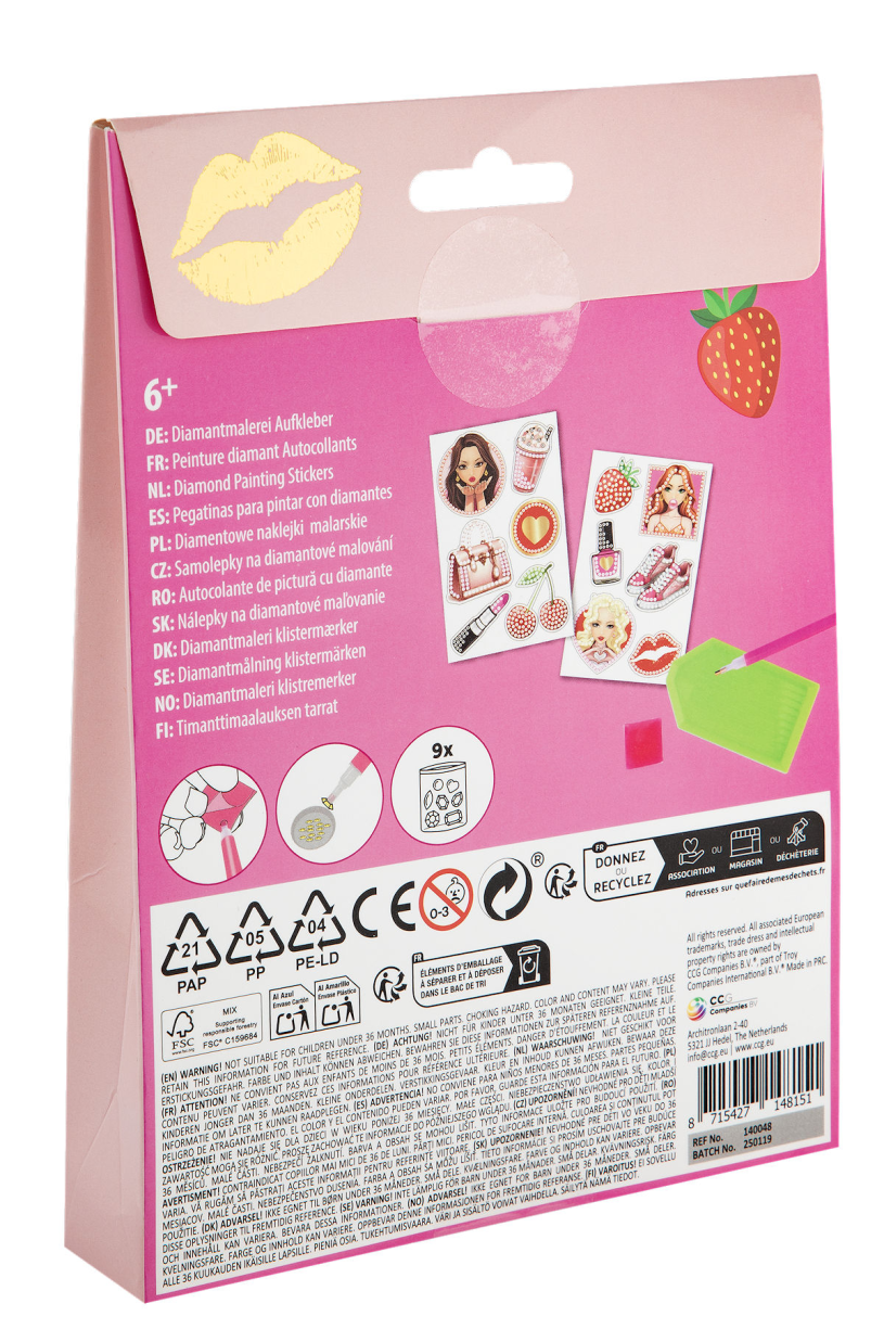 Besties Diamond painting stickers assorti