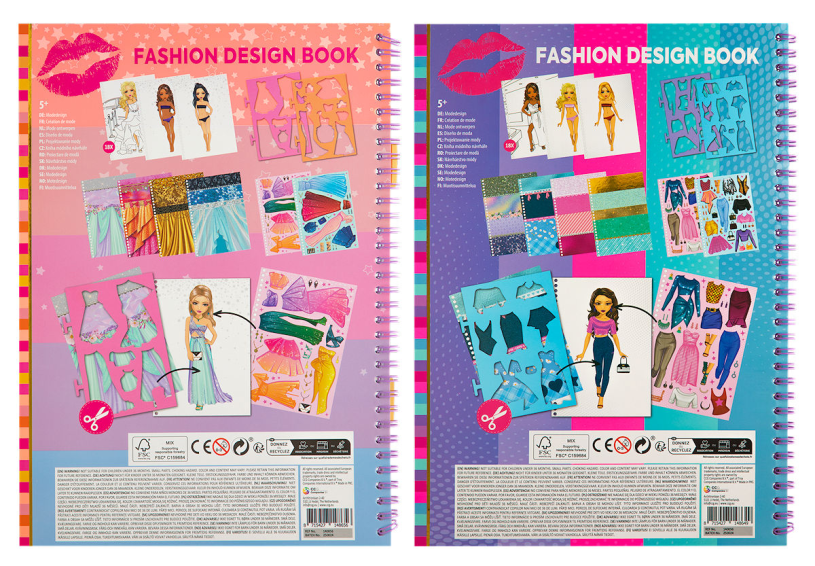 Besties Fashion design book A4 incl stickers en stencils ass