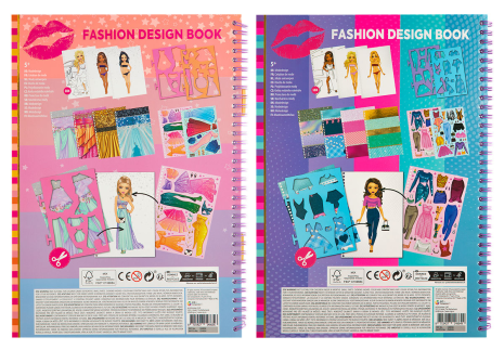 Besties Fashion design book A4 incl stickers en stencils ass