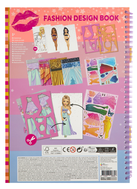 Besties Fashion design book A4 incl stickers en stencils ass