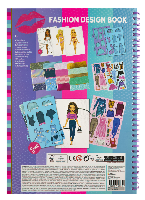 Besties Fashion design book A4 incl stickers en stencils ass