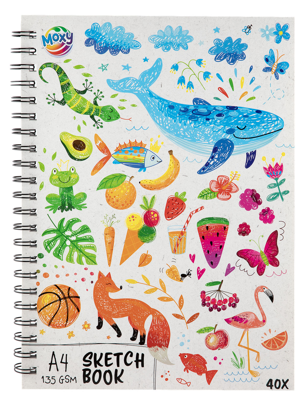 Moxy Schetsboek A4 135gram ringband - 40 vellen