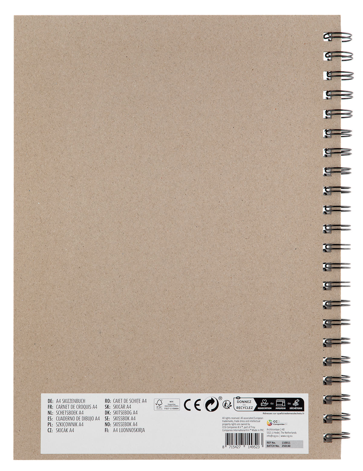 Moxy Schetsboek A4 135gram ringband - 40 vellen