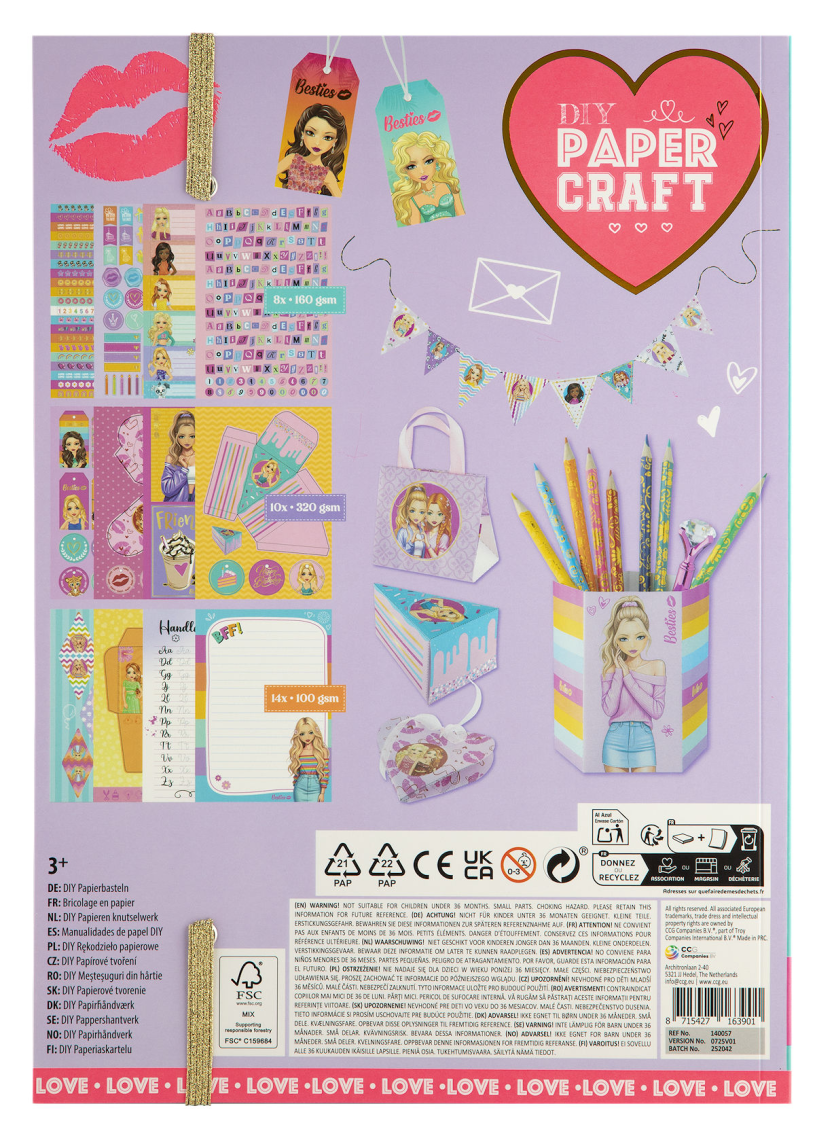 Besties Diy papercraftbook A4 incl. stickers - 32 vellen