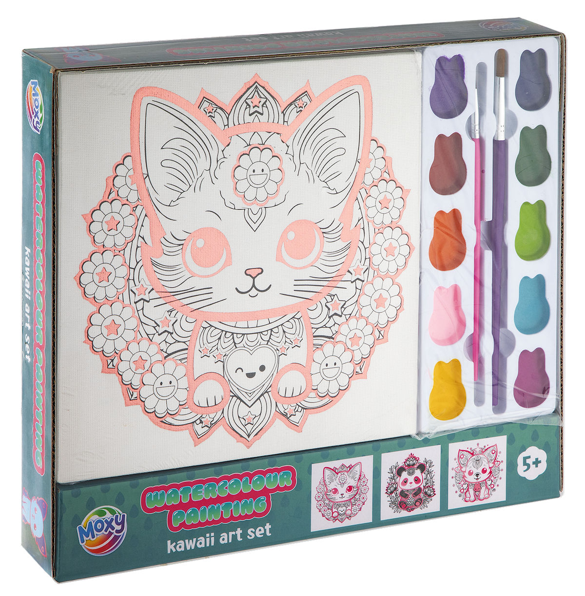 Moxy Aquarel Kawaii verfset 20x20cm assorti