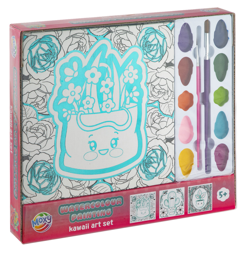 Moxy Aquarel Kawaii verfset 20x20cm assorti