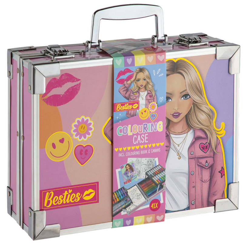 Besties Kleurkoffer metaal 27x20.5x8.5cm