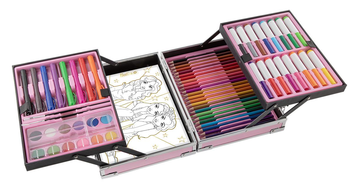 Besties Kleurkoffer metaal 27x20.5x8.5cm