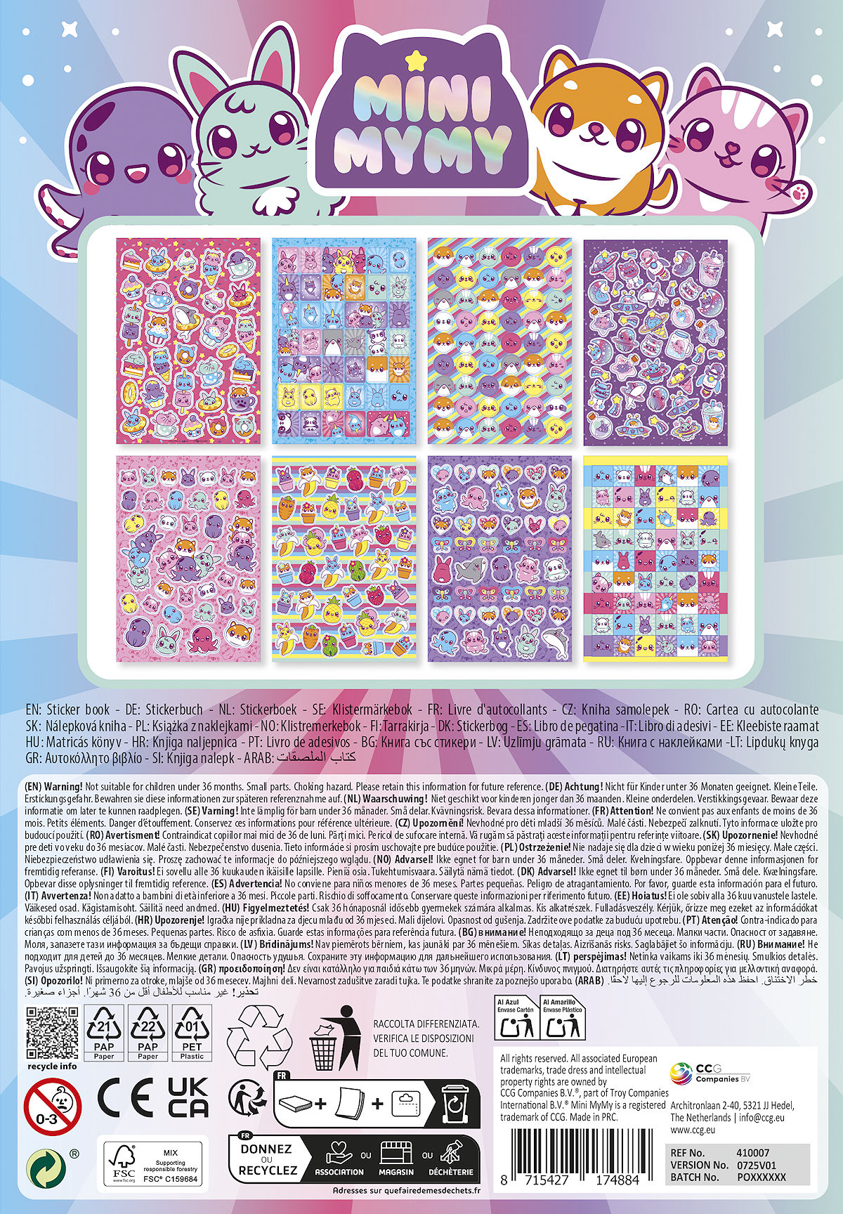 Mini MyMy Glitter stickerboekje A5